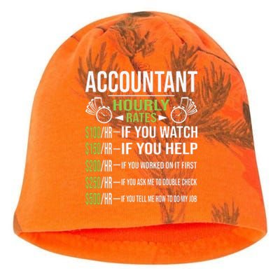 Accountant Hourly Rates Funny Accounting CPA Humor Kati - Camo Knit Beanie