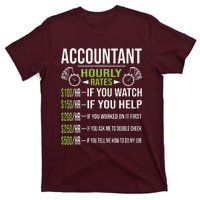 Accountant Hourly Rates Funny Accounting CPA Humor T-Shirt