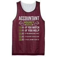 Accountant Hourly Rates Funny Accounting CPA Humor Mesh Reversible Basketball Jersey Tank