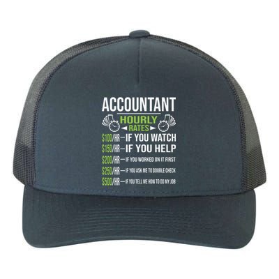 Accountant Hourly Rates Funny Accounting CPA Humor Yupoong Adult 5-Panel Trucker Hat