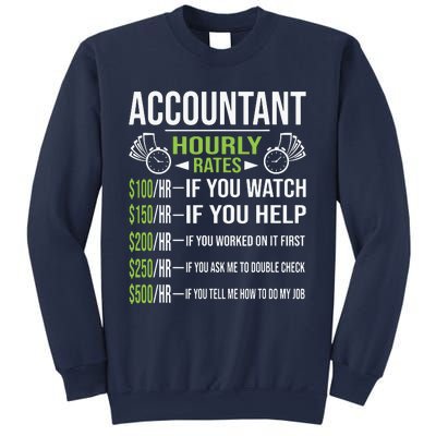 Accountant Hourly Rates Funny Accounting CPA Humor Sweatshirt