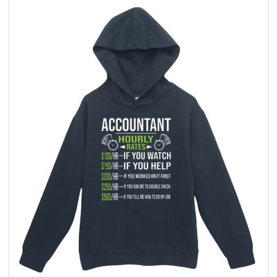 Accountant Hourly Rates Funny Accounting CPA Humor Urban Pullover Hoodie