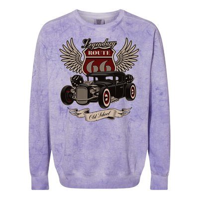 American Hot Rod On Dark Colorblast Crewneck Sweatshirt