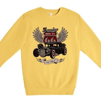 American Hot Rod On Dark Premium Crewneck Sweatshirt