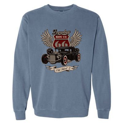 American Hot Rod On Dark Garment-Dyed Sweatshirt