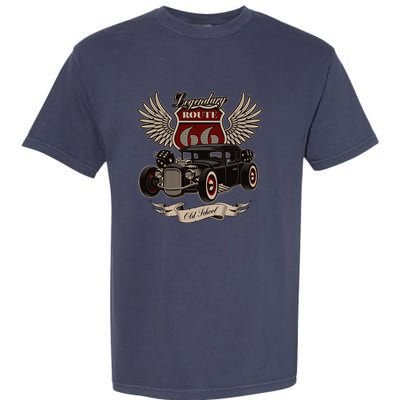 American Hot Rod On Dark Garment-Dyed Heavyweight T-Shirt