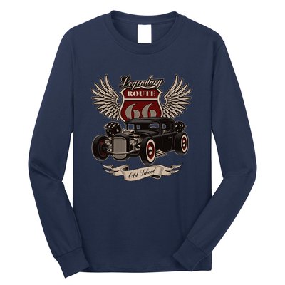 American Hot Rod On Dark Long Sleeve Shirt