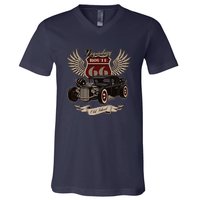 American Hot Rod On Dark V-Neck T-Shirt