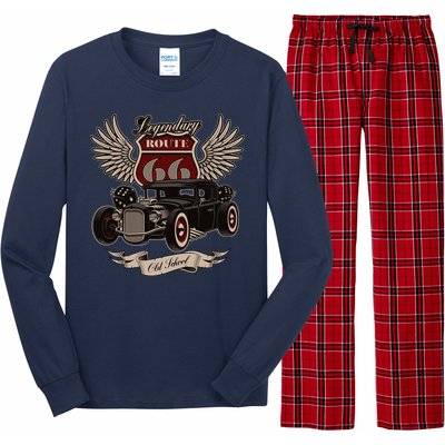 American Hot Rod On Dark Long Sleeve Pajama Set