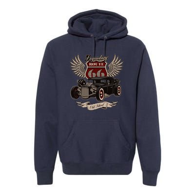 American Hot Rod On Dark Premium Hoodie