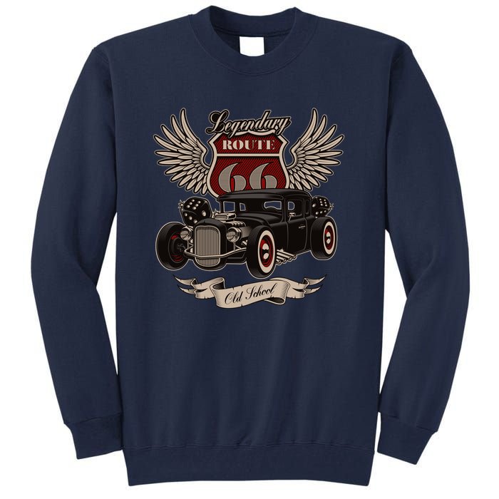 American Hot Rod On Dark Tall Sweatshirt