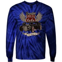 American Hot Rod On Dark Tie-Dye Long Sleeve Shirt