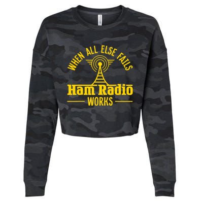 Amateur Ham Radio Operator Gift Antena When All Else Cropped Pullover Crew