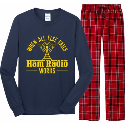 Amateur Ham Radio Operator Gift Antena When All Else Long Sleeve Pajama Set