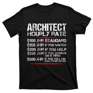 Architect Hourly Rate Architecture Funny T-Shirt