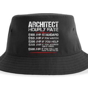 Architect Hourly Rate Architecture Funny Sustainable Bucket Hat