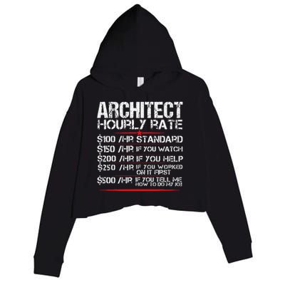 Architect Hourly Rate Architecture Funny Crop Fleece Hoodie