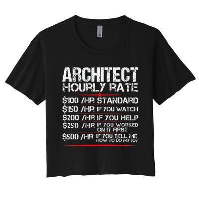 Architect Hourly Rate Architecture Funny Women's Crop Top Tee