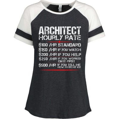 Architect Hourly Rate Architecture Funny Enza Ladies Jersey Colorblock Tee