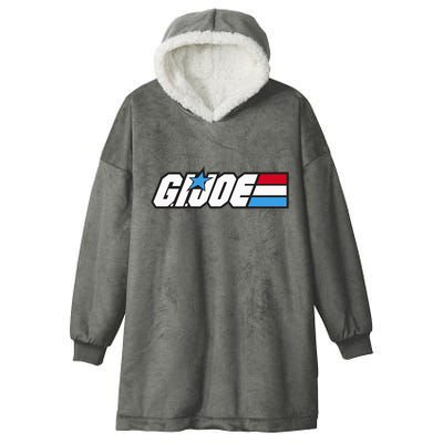 American Hero Red White & Blue Simple Logo Hooded Wearable Blanket