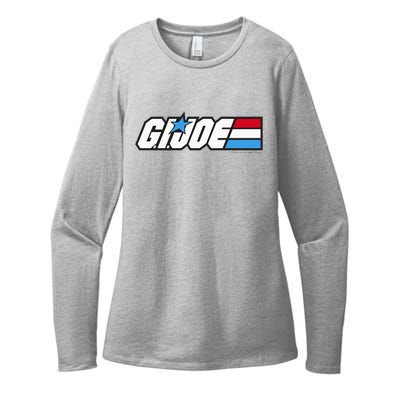 American Hero Red White & Blue Simple Logo Womens CVC Long Sleeve Shirt