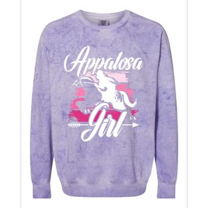 Appaloosa Horse Racing Derby Horse Lovers Jockey Cow Meaningful Gift Colorblast Crewneck Sweatshirt