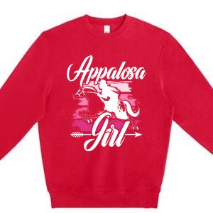 Appaloosa Horse Racing Derby Horse Lovers Jockey Cow Meaningful Gift Premium Crewneck Sweatshirt