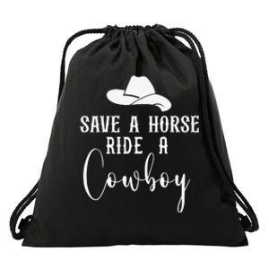 Awesome Horse Rider Save A Horse Ride A Cowboy Drawstring Bag