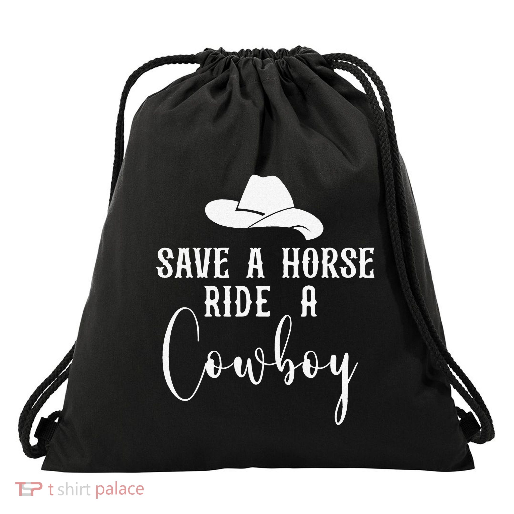 Awesome Horse Rider Save A Horse Ride A Cowboy Drawstring Bag