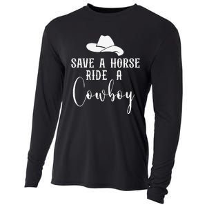 Awesome Horse Rider Save A Horse Ride A Cowboy Cooling Performance Long Sleeve Crew