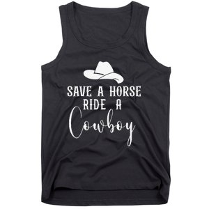 Awesome Horse Rider Save A Horse Ride A Cowboy Tank Top