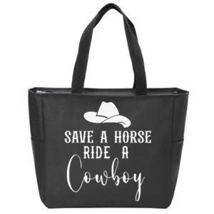 Awesome Horse Rider Save A Horse Ride A Cowboy Zip Tote Bag