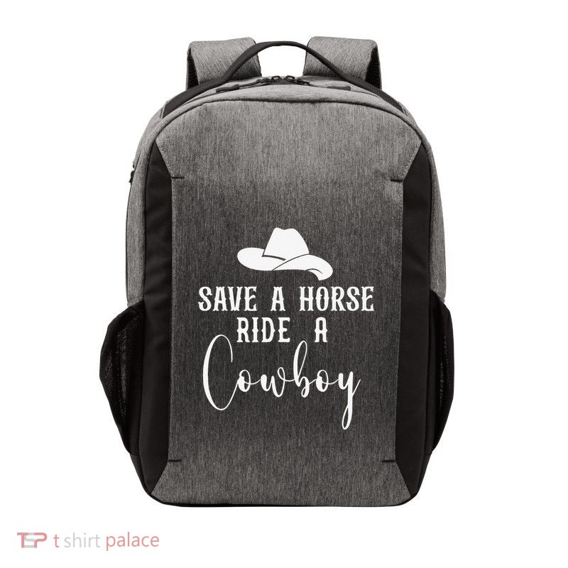 Awesome Horse Rider Save A Horse Ride A Cowboy Vector Backpack