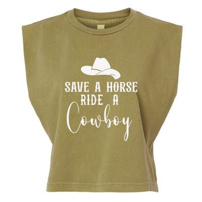 Awesome Horse Rider Save A Horse Ride A Cowboy Garment-Dyed Women's Muscle Tee