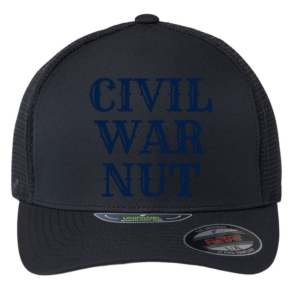 American History Reenactor Us Civil War Nut Gift Flexfit Unipanel Trucker Cap