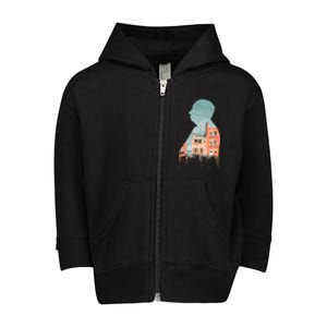 Alfred Hitchcocks Rear Window Illustration Toddler Zip Fleece Hoodie