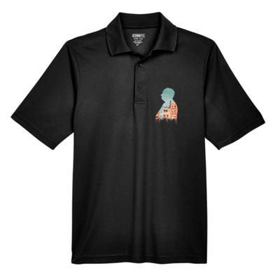 Alfred Hitchcocks Rear Window Illustration Men's Origin Performance Piqué Polo