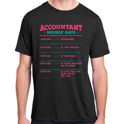 Accountant Hourly Rate CPA Coworker Accounting Colleague Adult ChromaSoft Performance T-Shirt