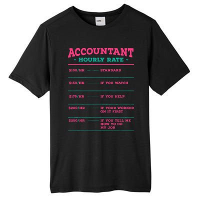 Accountant Hourly Rate CPA Coworker Accounting Colleague Tall Fusion ChromaSoft Performance T-Shirt