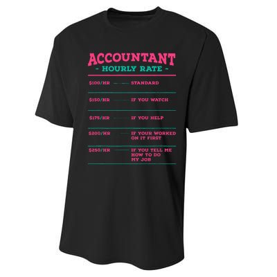 Accountant Hourly Rate CPA Coworker Accounting Colleague Performance Sprint T-Shirt