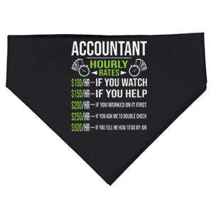 Accountant Hourly Rates Funny Accounting CPA Humor USA-Made Doggie Bandana