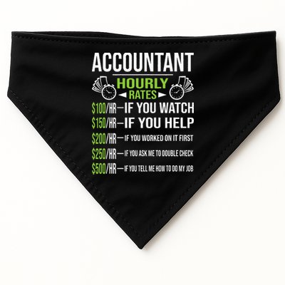 Accountant Hourly Rates Funny Accounting CPA Humor USA-Made Doggie Bandana