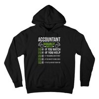 Accountant Hourly Rates Funny Accounting CPA Humor Hoodie