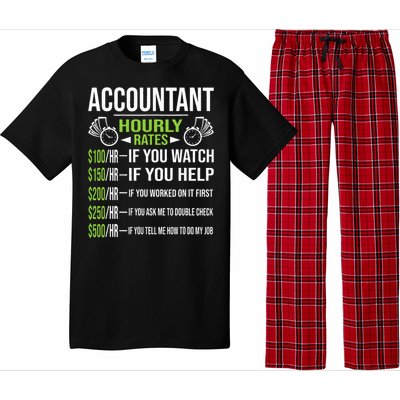 Accountant Hourly Rates Funny Accounting CPA Humor Pajama Set