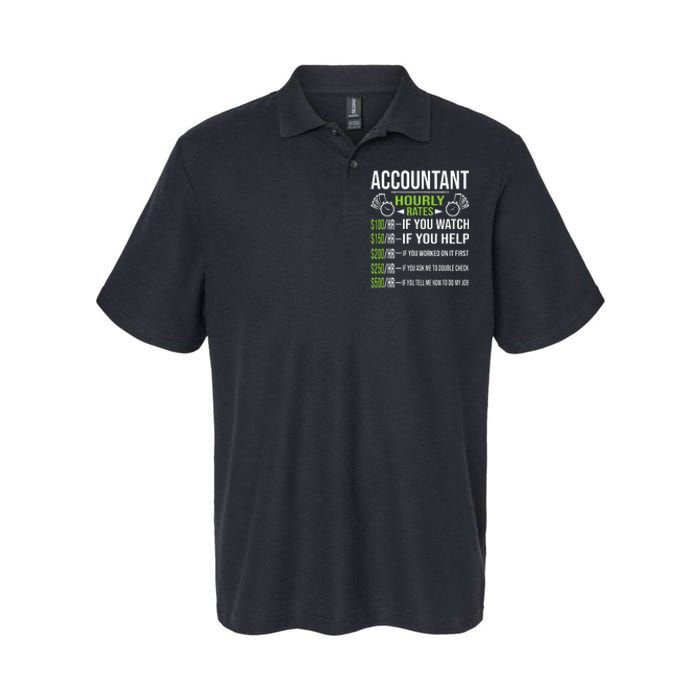 Accountant Hourly Rates Funny Accounting CPA Humor Softstyle Adult Sport Polo