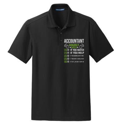 Accountant Hourly Rates Funny Accounting CPA Humor Dry Zone Grid Polo