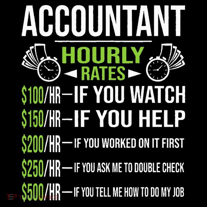Accountant Hourly Rates Funny Accounting CPA Humor Poster