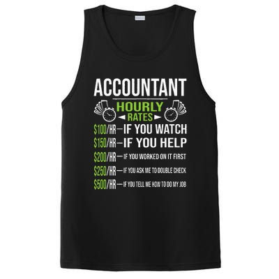 Accountant Hourly Rates Funny Accounting CPA Humor PosiCharge Competitor Tank