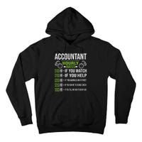 Accountant Hourly Rates Funny Accounting CPA Humor Tall Hoodie