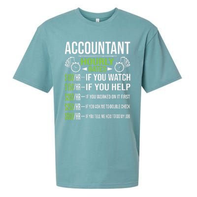 Accountant Hourly Rates Funny Accounting CPA Humor Sueded Cloud Jersey T-Shirt